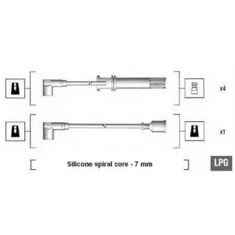 Kit de câbles d'allumage MAGNETI MARELLI 941105200643