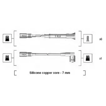 Kit de câbles d'allumage MAGNETI MARELLI 941075180556