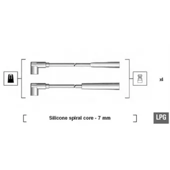 Kit de câbles d'allumage MAGNETI MARELLI 941095100582