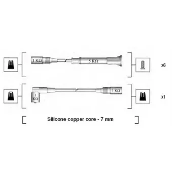 Kit de câbles d'allumage MAGNETI MARELLI 941075050547