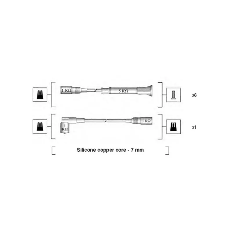 Kit de câbles d'allumage MAGNETI MARELLI 941075050547
