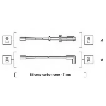 Kit de câbles d'allumage MAGNETI MARELLI 941135120700