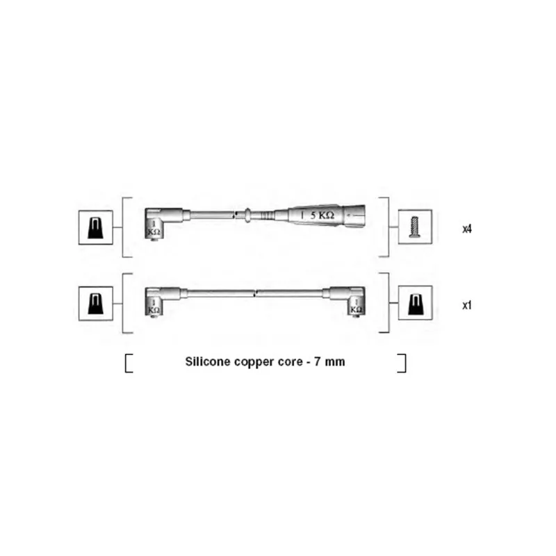 Kit de câbles d'allumage MAGNETI MARELLI 941175020749