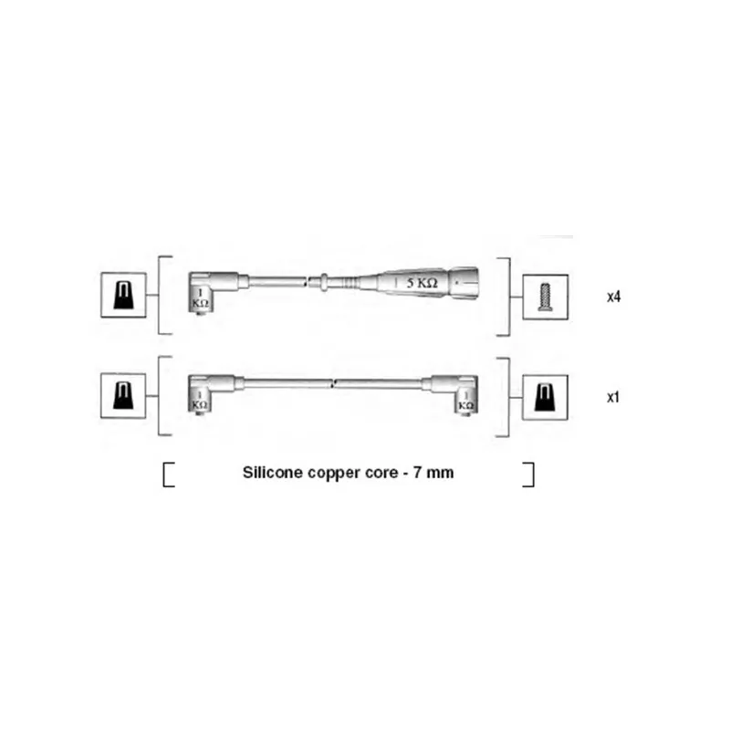 Kit de câbles d'allumage MAGNETI MARELLI 941175120753