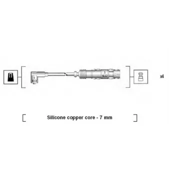 Kit de câbles d'allumage MAGNETI MARELLI 941175240763