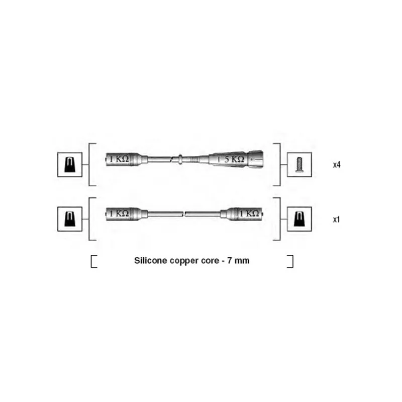 Kit de câbles d'allumage MAGNETI MARELLI 941175140755