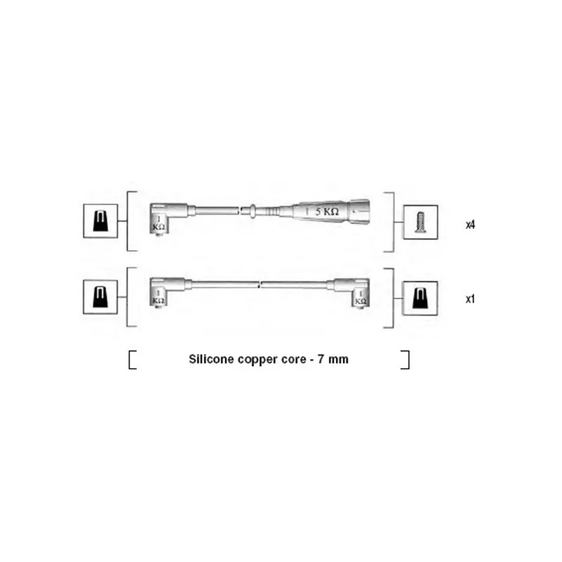 Kit de câbles d'allumage MAGNETI MARELLI 941175100752