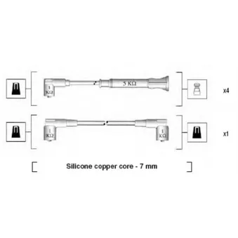 Kit de câbles d'allumage MAGNETI MARELLI 941075070549