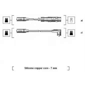 Kit de câbles d'allumage MAGNETI MARELLI 941175160757