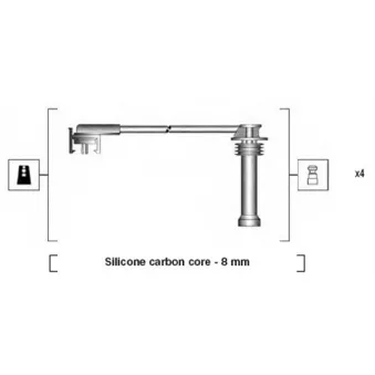 Kit de câbles d'allumage MAGNETI MARELLI 941185280782