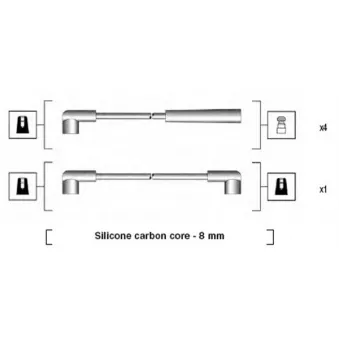 Kit de câbles d'allumage MAGNETI MARELLI 941185100771