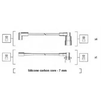 Kit de câbles d'allumage MAGNETI MARELLI 941145410738