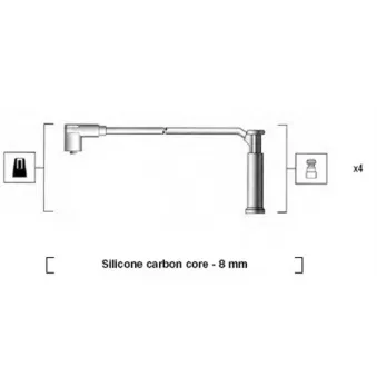 Kit de câbles d'allumage MAGNETI MARELLI 941185340786