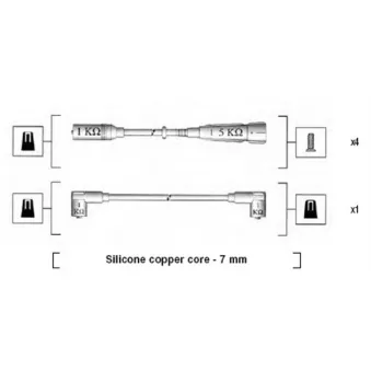 Kit de câbles d'allumage MAGNETI MARELLI 941175080751