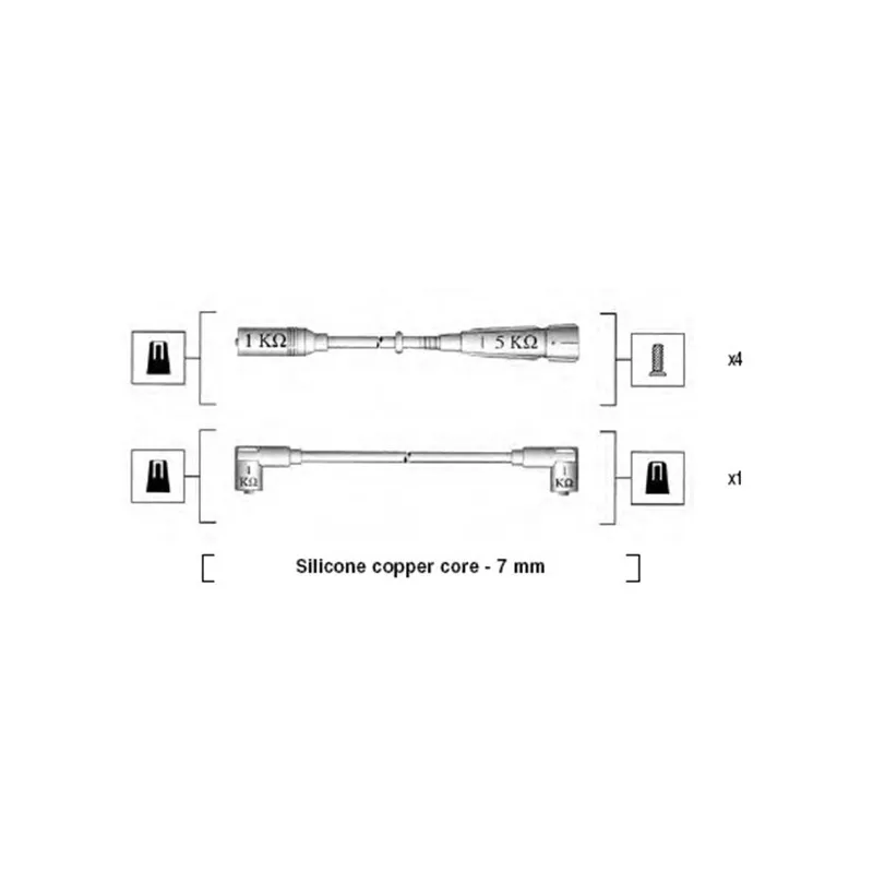 Kit de câbles d'allumage MAGNETI MARELLI 941175080751