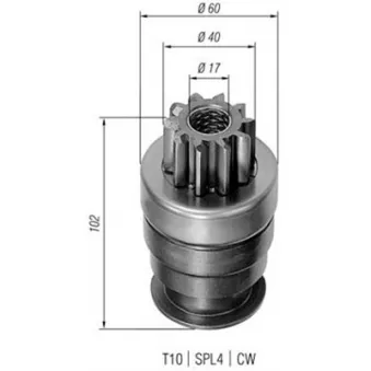 Embrayage à roue libre, démarreur MAGNETI MARELLI 940113020126