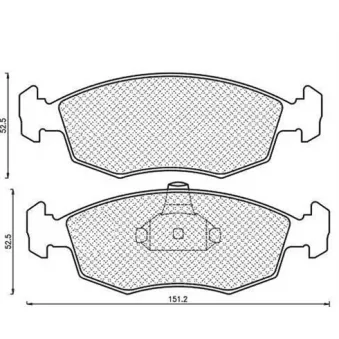 Jeu de 4 plaquettes de frein avant MAGNETI MARELLI 430216171103