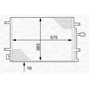 Condenseur, climatisation MAGNETI MARELLI 350203231000