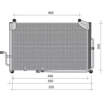 Condenseur, climatisation MAGNETI MARELLI 350203363000