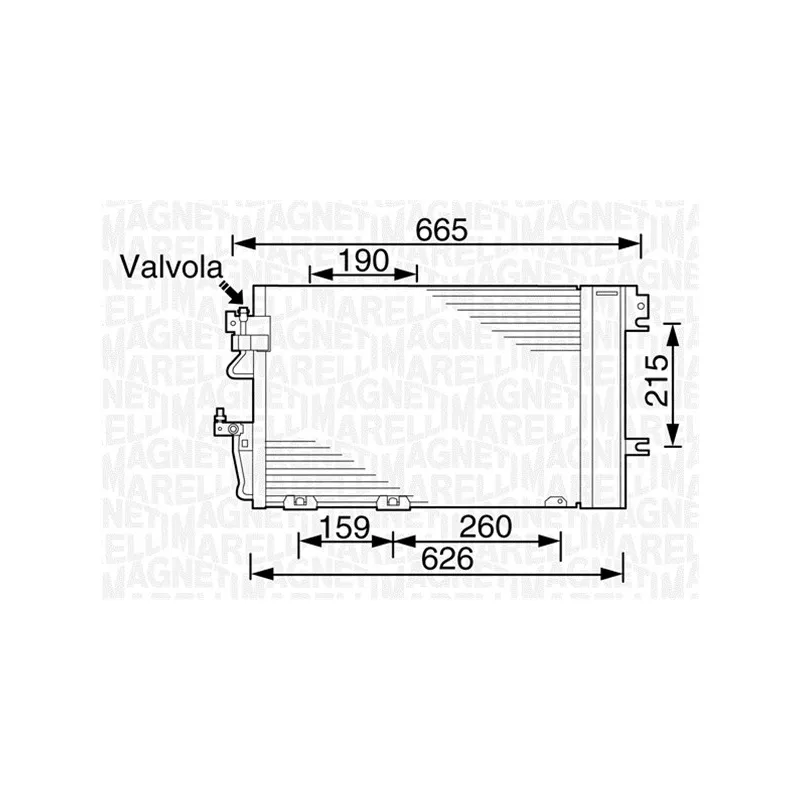 Condenseur, climatisation MAGNETI MARELLI 350203257000