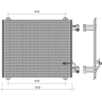 Condenseur, climatisation MAGNETI MARELLI 350203375000