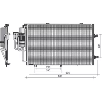 Condenseur, climatisation MAGNETI MARELLI 350203371000