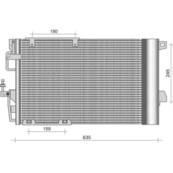 Condenseur, climatisation MAGNETI MARELLI 350203277000