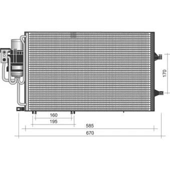 Condenseur, climatisation MAGNETI MARELLI 350203372000