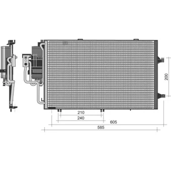 Condenseur, climatisation MAGNETI MARELLI 350203351000