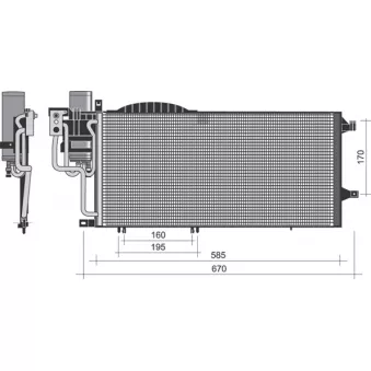 Condenseur, climatisation MAGNETI MARELLI 350203352000