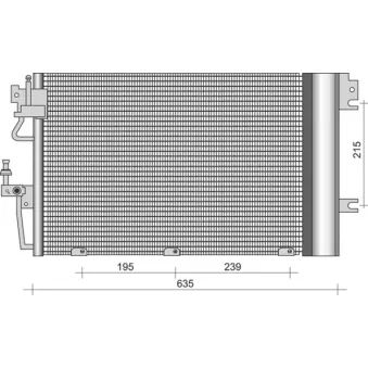 Condenseur, climatisation MAGNETI MARELLI 350203255000