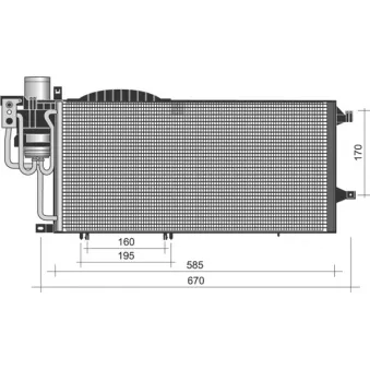 Condenseur, climatisation MAGNETI MARELLI 350203373000