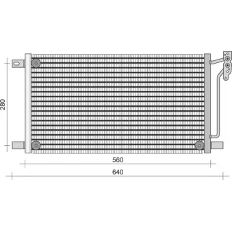 Condenseur, climatisation MAGNETI MARELLI 350203280000