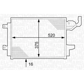 Condenseur, climatisation MAGNETI MARELLI 350203241000