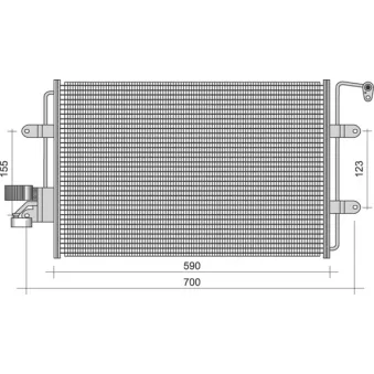 Condenseur, climatisation MAGNETI MARELLI 350203272000