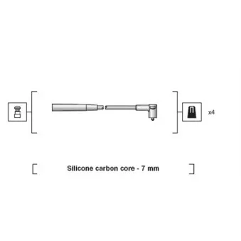Kit de câbles d'allumage MAGNETI MARELLI 941318111039