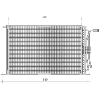 Condenseur, climatisation MAGNETI MARELLI 350203281000