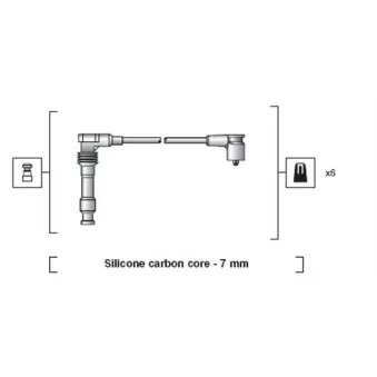 Kit de câbles d'allumage MAGNETI MARELLI 941318111050