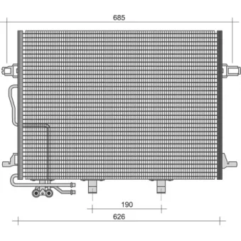 Condenseur, climatisation MAGNETI MARELLI 350203244000