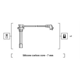 Kit de câbles d'allumage MAGNETI MARELLI 941318111089