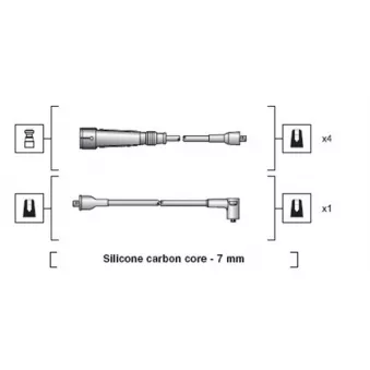 Kit de câbles d'allumage MAGNETI MARELLI 941318111112