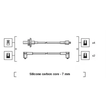 Kit de câbles d'allumage MAGNETI MARELLI 941318111015