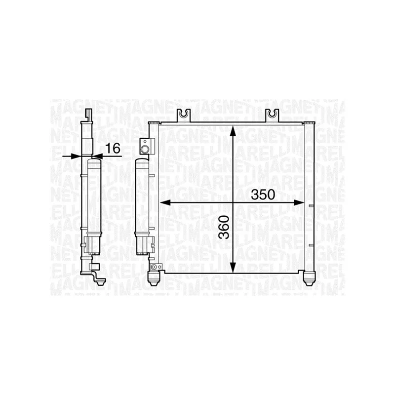 Condenseur, climatisation MAGNETI MARELLI 350203357000