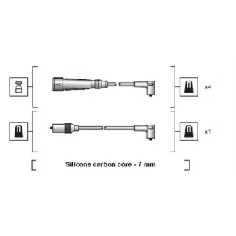 Kit de câbles d'allumage MAGNETI MARELLI 941318111157
