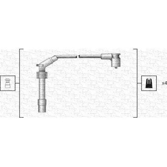 Kit de câbles d'allumage MAGNETI MARELLI 941318111159