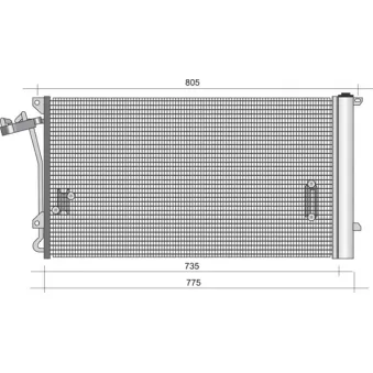 Condenseur, climatisation MAGNETI MARELLI 350203345000