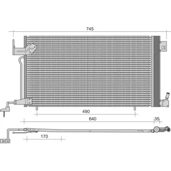 Condenseur, climatisation MAGNETI MARELLI 350203397000