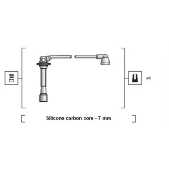 Kit de câbles d'allumage MAGNETI MARELLI 941318111180