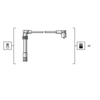 Kit de câbles d'allumage MAGNETI MARELLI 941318111162