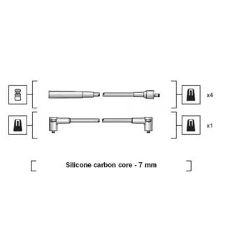 Kit de câbles d'allumage MAGNETI MARELLI 941318111251